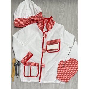 Mud Pie Chef Costume dress up set Halloween toddler 3-6 years 6 pc set bag cook